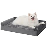 KSIIA Orthopädisches Hundebett, Hundekorb Mittelgroße Hunde 90x57x16cm Hundesofa Bezug abnehmbar...