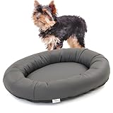 Wallace & Jones | Premium Hundebett Bolton Hundesofa 63x50 cm Hundecouch aus Kunstleder Hundebett...