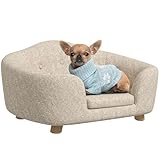 PawHut Haustiersofa Hundematte Hundebett Hundesofa Hundecouch Katzen Sofa mit Kissen Rückentasche...