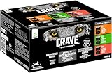 Crave Adult Hundenassfutter in Pastete, 6 Dosen, 6x400g – Hundefutter nass in 3 verschiedenen...